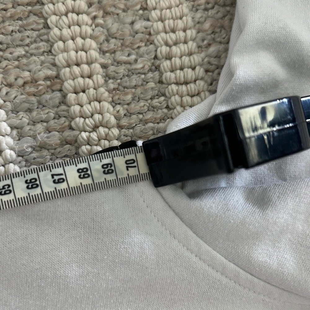 PINK Victoria's Secret White Hoodie with Colorful Sleeve Stripes - Picture 5 of 7